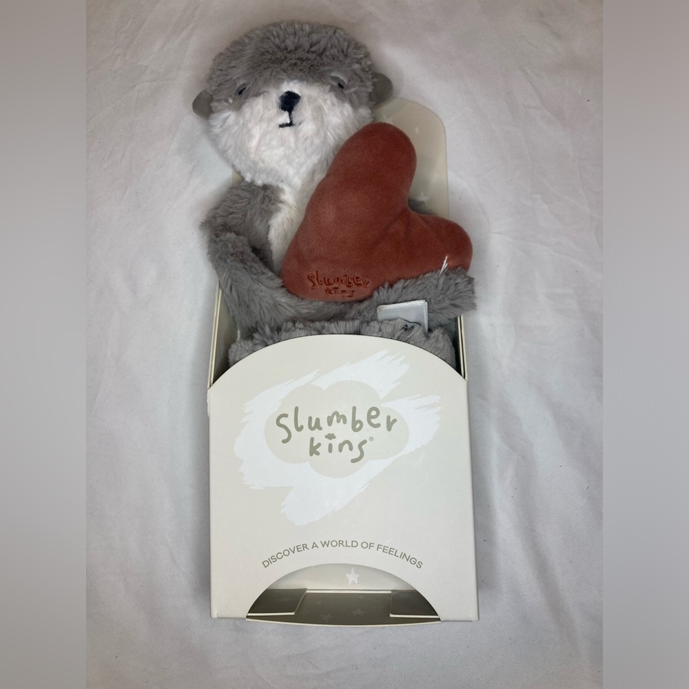 Slumberkins Otter Plush Lovey Blankie With Heart Flat Stuffed Animal